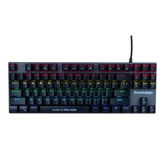 LX INDIA Keyboards Cosmic Byte CB-GK-26 Pandora TKL Mechanical Keyboard(Black/Grey)