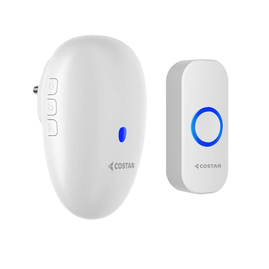 LX INDIA Wireless Door Bell Costar Wireless Door Bell Kits Chime For Home Office With Led Light 150 Meter 500 Feet Operating Range 57 Ringtones 4 Levels Volume