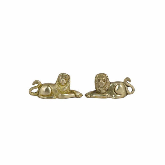 LXINDIA Show Piece CraftVatika Brass Lion Pair Statue