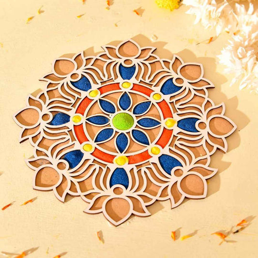 LX INDIA Rangoli CraftVatika Diwali Rangoli Stencils for Door Entrance, Diwali Decoration Items for Home Decor PACK OF 2