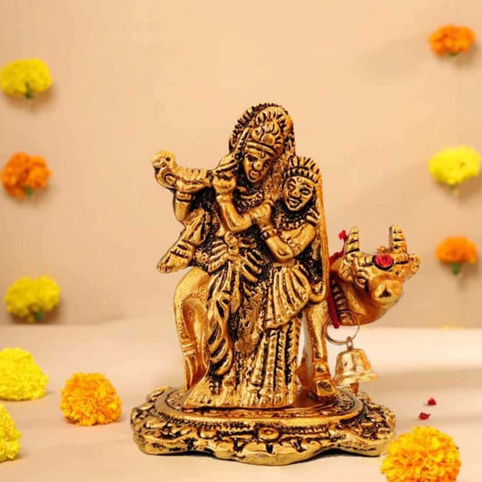 LXINDIA Show Piece CraftVatika Metal Radha Krishna Statue