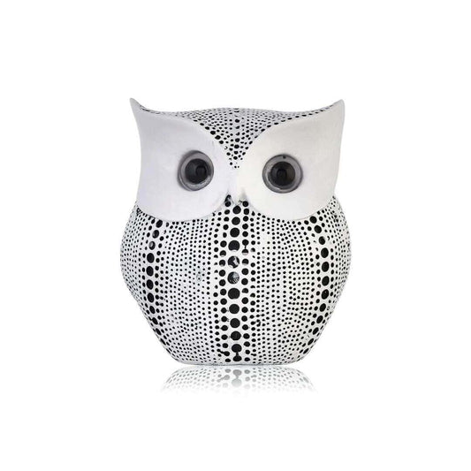 LXINDIA Show Piece CraftVatika Modern Classy Owl Showpieces (White)