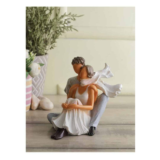 LXINDIA Show Piece CraftVatika Sitting Love Couple Statue