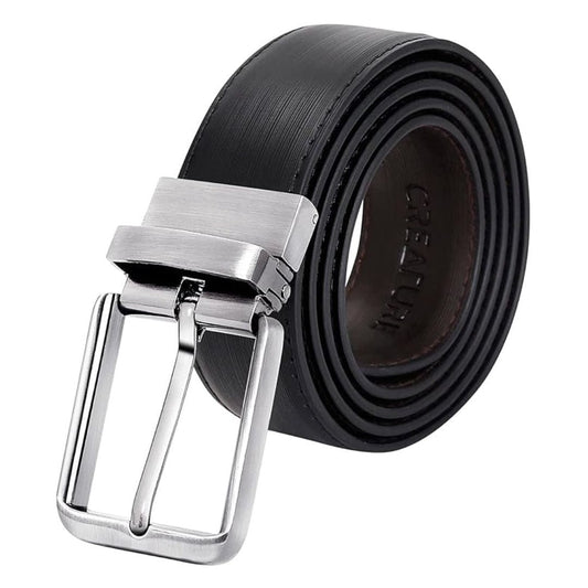LX INDIA Belts CREATURE Reversible Pu-Leather Formal Belt For Men(Color-Black|Length-46 inches upto waist 40 inches|BL-06)