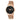 LX INDIA Watch for Women Black CRESTELLO Rose Gold Plated Mesh Chain Analog Wrist Watch for Women