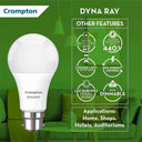 LXINDIA Bulb Crompton Dyna Ray LED Bulb 12W Warm White