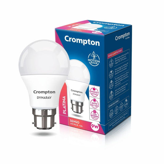 LX INDIA Motion Sensor Lights Crompton Dynaray 9W Motion Sensor LED Bulb Pack of 2