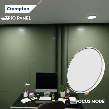 LXINDIA Bulb Crompton LED Downlighter Trio Panel with Indirect Lightning Mode