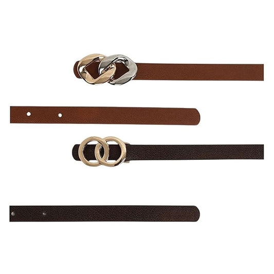 LX INDIA Belts Crusset Stylish PU Waist Belt for Women – Adjustable for Jeans, Dresses & Saree Tan & Brown Size: 30