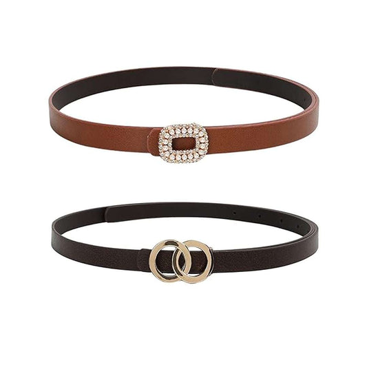 LX INDIA Belts Crusset Stylish PU Waist Belt for Women – Adjustable for Jeans, Dresses & Saree Tan & Brown Size: 32