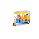 LXINDIA Toys Cube Play Pull Back Auto Rickshaw Toys Blue Yellow