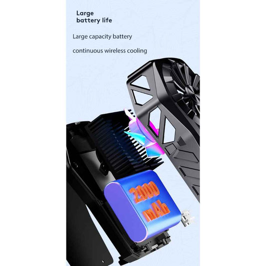 LX INDIA Mobile Cooler Cubonic Rechargeable Battery Semiconductor Mobile Radiator Cooling Fan (L-08)