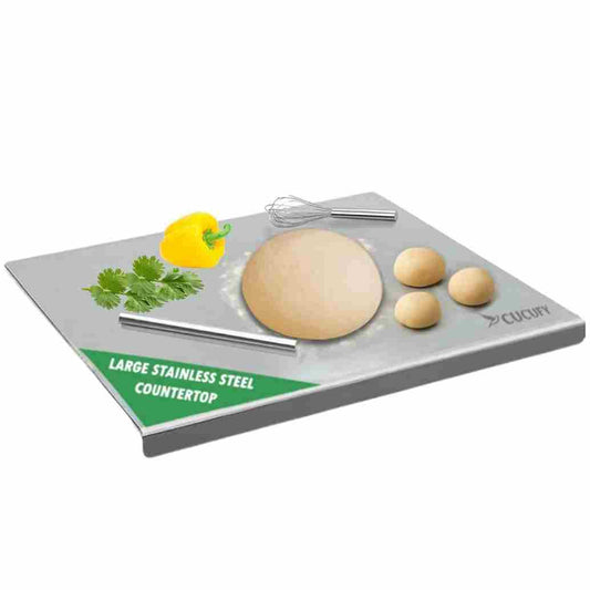 LX INDIA Chopping Board Cucufy Stainless Steel Chopping Board Large 41L x 30W x 1.5Th