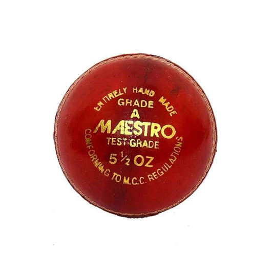 LX INDIA Cricket ball CW Maestro Red Cricket 4PC Leather Ball Pack of 6