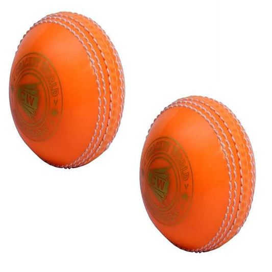LX INDIA Cricket ball CW Spin Practice Machine Stitch Cricket Ball Pack of 2 (Orange , Standard Size)