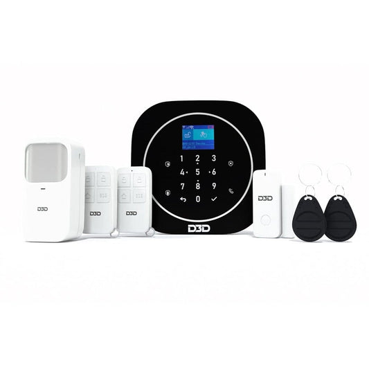 LX INDIA Smart Home Security Alarm Kit D3D Wireless Smart Home Security System | Motion Detection Sensor | Door Security Sensor | WiFi and GSM Dual Protection Intruder Alarm