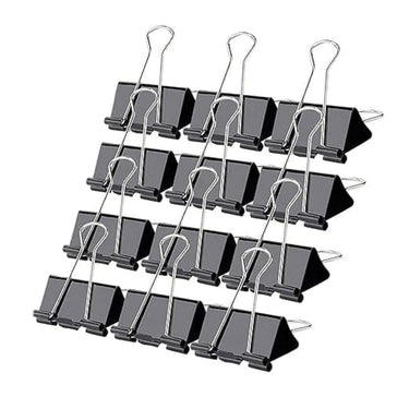 LXINDIA desk essential DAHSHA (32mm) Paper Holding Binder Clips 12 Pcs