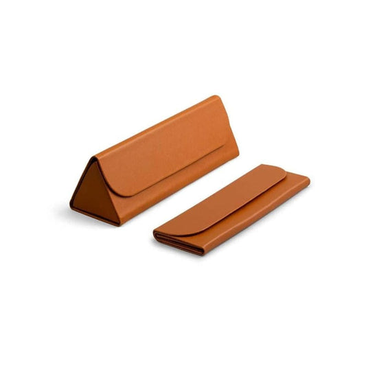 LX INDIA Sunglass Case Brown Tan DailyObjects Leather Foldaway Slim Eyewear/Sunglass Case
