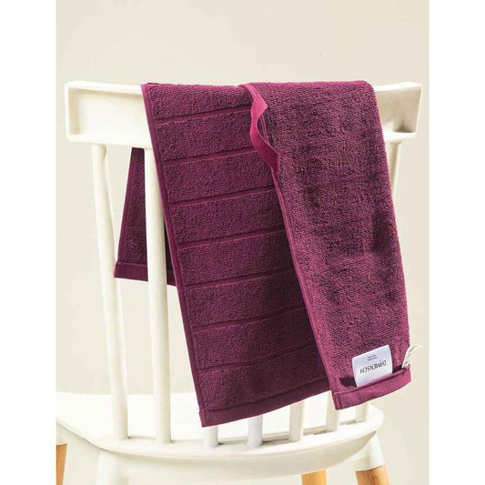 LX INDIA Towels DAMENSCH Cotton Super Soft Hand Towels (Midday Maroon)