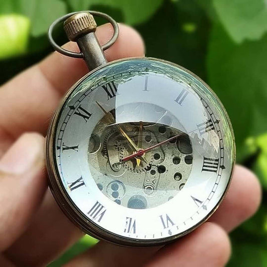 LX INDIA Antique Table clock DANMART Antique Style Brass Desk Analog Clock Mechanical Ball Vinatge Style Table Desk