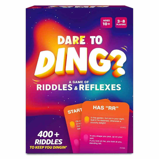LXINDIA BOARD GAMES Dare to Ding - Game of Riddles & Reflexes, Fast-paced Card Game