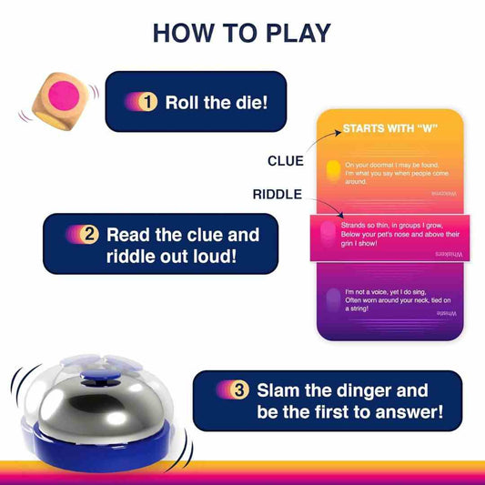 LXINDIA BOARD GAMES Dare to Ding - Game of Riddles & Reflexes, Fast-paced Card Game