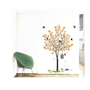 LX INDIA Wall Stickers Decal O Decal Orange Tree with Birds Cage and Nest Self Adhesive Wall Sticker