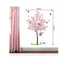 LX INDIA Wall Stickers Decal O Decal PVC Vinyl Tree with Birds and Nest Botanical Wall Stickers (Pink)