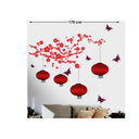 LX INDIA Wall Stickers Decals Design 'Chinese Lamps in Double Sheet' Wall Sticker (PVC Vinyl, 90 cm x 60 cm x 2