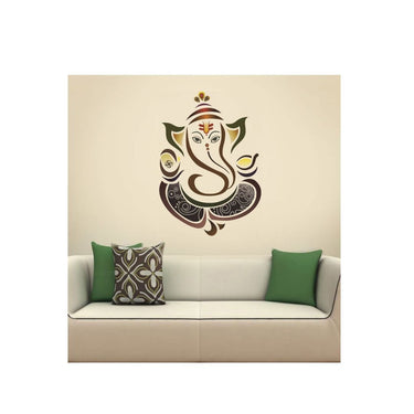 LX INDIA Wall Stickers Decals Design 'Modern Elegant Ganesha God' Wall Sticker (PVC Vinyl, 50 cm x 70 cm, Multicolour)