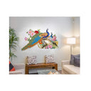 LX INDIA Wall Stickers Decals Design 'Peacock Birds Nature' Wall Sticker (PVC Vinyl, 60 cm x 90 cm)