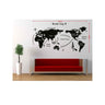 LX INDIA Wall Stickers Decals Design 'World Map' Wall Sticker (PVC Vinyl, 90 cm x 60 cm, Black)