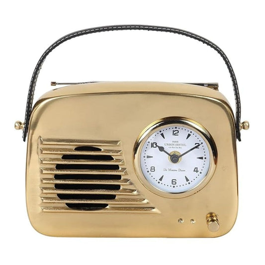LX INDIA Antique Table clock Gold Decor de Maison Brings Handcrafted Melodic Memories Table Clock