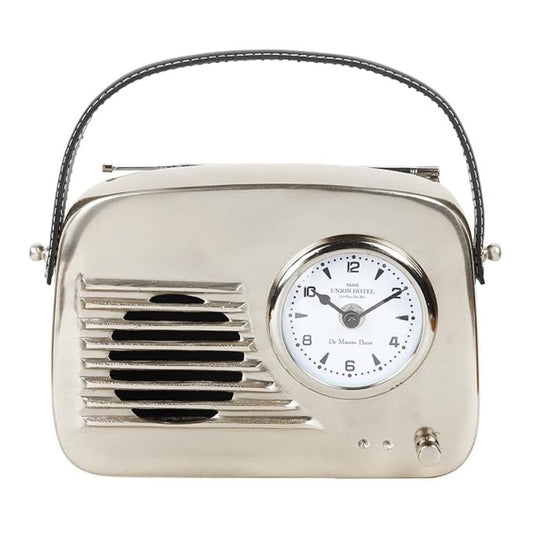 LX INDIA Antique Table clock Silver Decor de Maison Brings Handcrafted Melodic Memories Table Clock