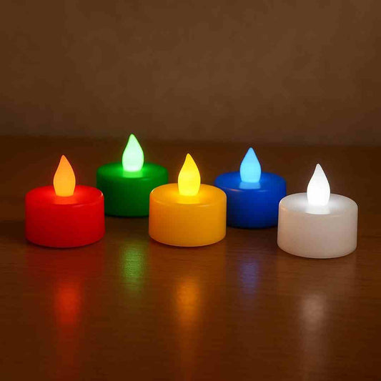 LXINDIA Candle Multicolor DECOVAA Flameless LED Tealight Candles,