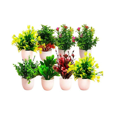 LXINDIA Plants Dekorly Artificial Potted Plants 8 Pack Artificial Plants