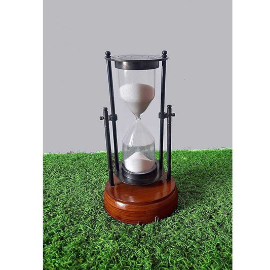 LX INDIA Sand Timers Delight.Enterprises 7.5 Inch Antique Brass Sand Timer