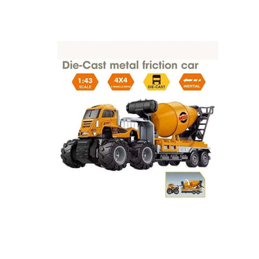 LXINDIA Toys DEOXY 1 43 4WD Diecast Alloy Cement Mixture Dumper Truck Toys