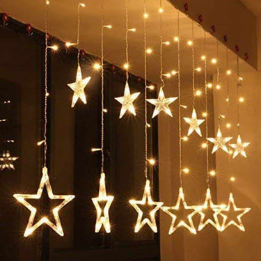 LXINDIA Fancy Lights Desidiya 12 Stars 138 Led Curtain String Lights (Pack of 1)