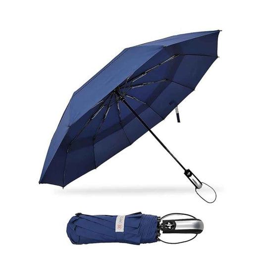 LX INDIA Destinio Umbrella for Men and women 3 fold Navy Blue