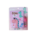 LX INDIA Pocket Diaries Dinosaur Small Pocket Diary with Small Pen |60 Pages| (Pink) (Pack Of 1)