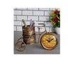 LXINDIA Pen Holder Discount ARA Iron Antique Pen and Pencil Holder With Clock