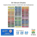 LXINDIA Crayons Doms 25 Shades Oil Pastel with Case PACK OF 3