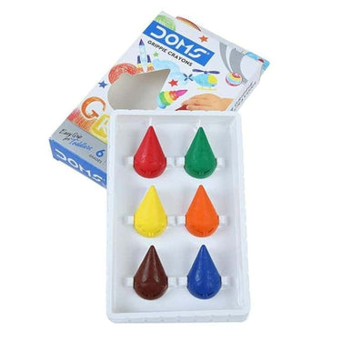 LXINDIA Crayons Doms 6 Shades Grippie Crayons Box Pack