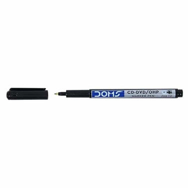 LXINDIA marker Doms CD DVD OHP Pens Black Ink Pack of 10