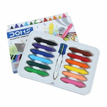 LXINDIA Crayons DOMS Dommymate Non Toxic Plastic Crayons (12 Assorted Shades 2 Set)