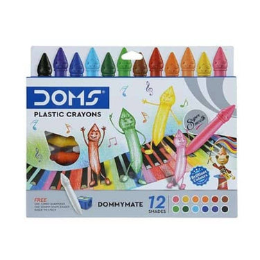 LXINDIA Crayons DOMS Dommymate Non Toxic Plastic Crayons (12 Assorted Shades 2 Set)