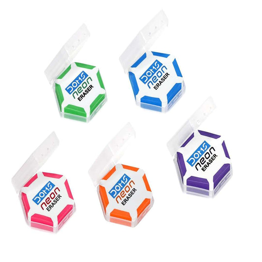 LXINDIA Eraser Doms Neon Eraser Box Pack of 30