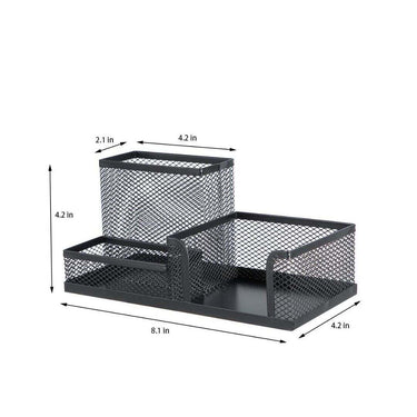 LXINDIA Pen Holder DONDA Metal Mesh Desk Organiser Pen and Pencil Holder Black