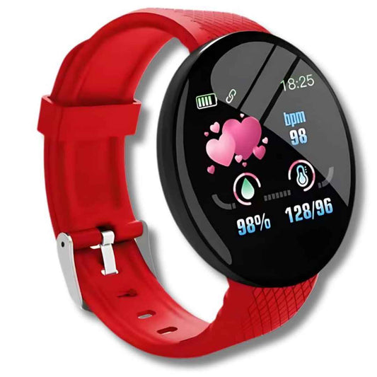 LX INDIA Smart Watch Drumstone D18 Bluetooth Fitness Smartwatch -Red